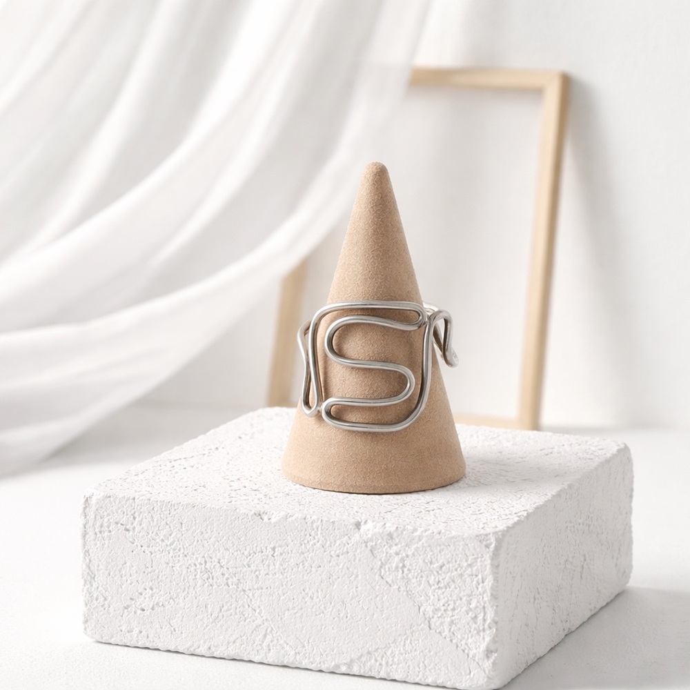 Abstract 925 Silver Wire Ring